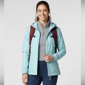 Columbia Spring Blue Zip Down Wind Breaker Jacket